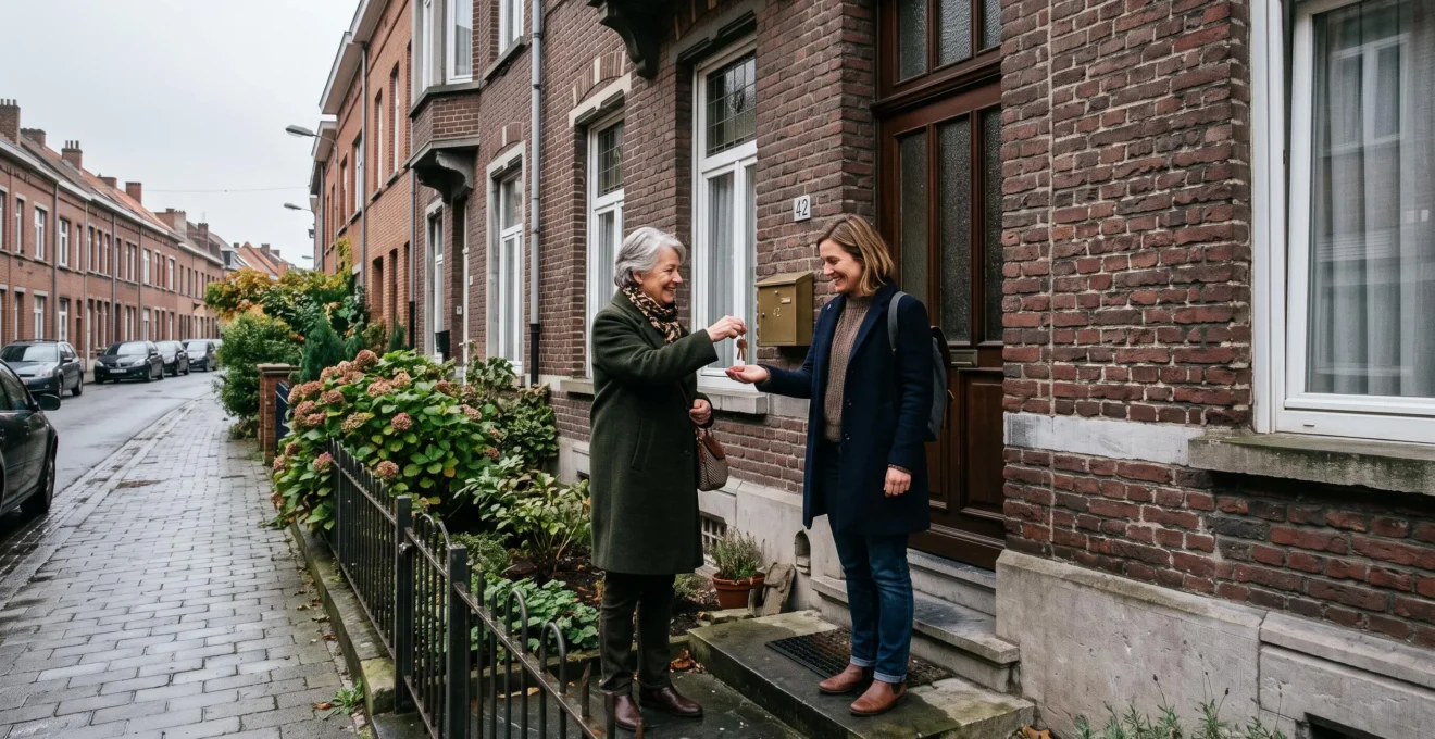 Une mère remet les clés de sa maison familiale à sa fille adulte.